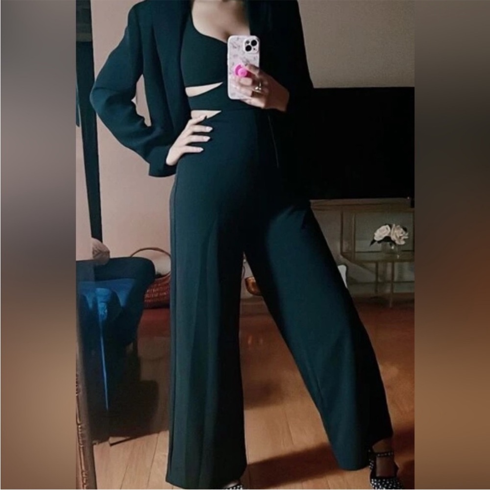 SHEIN Black Cutout Wide-Leg Jumpsuit - Picture 5 of 8